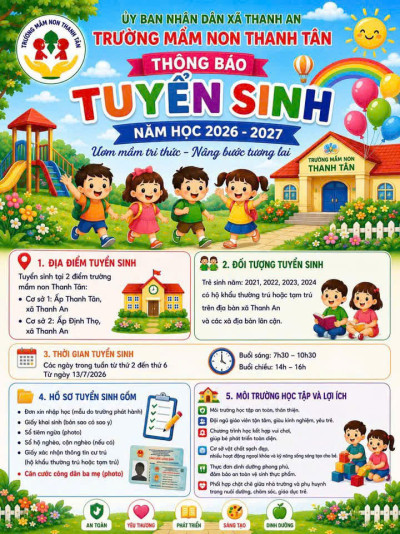 THÔNG BÁO TUYỂN SINH NĂM HỌC 2026-2027